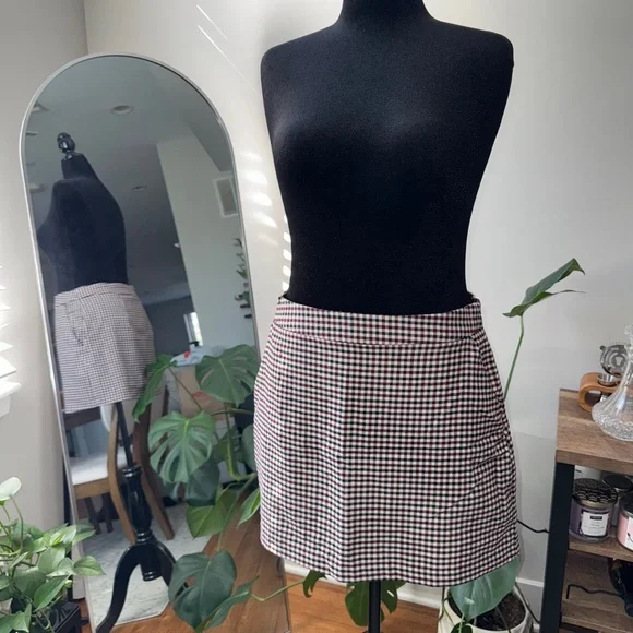 Abercrombie Gingham Mini Skort - Picture 1 of 7